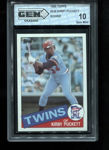 Kirby Puckett RC 1985 Topps #536 Minnesota Twins Rookie GEM MINT 10