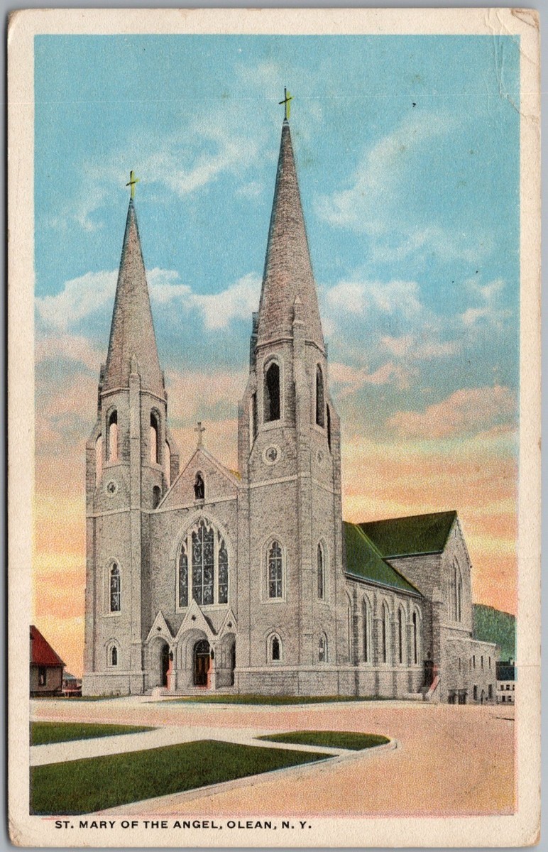 St Mary Of The Angel Olean New York Postcard C643 | eBay