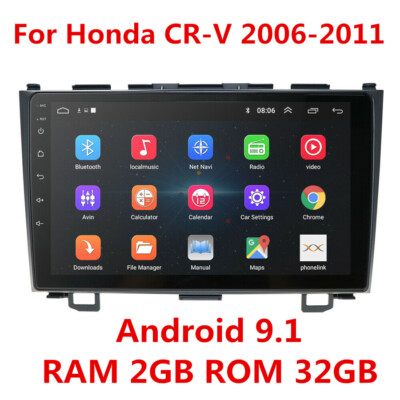 9'' Android 9.1 Stereo Radio GPS Navigation 2+32GB For Honda CRV CR-V 2006-2011