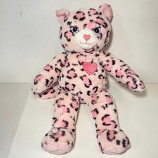 20" Build-A-Bear Pink Spotted Leopard Cat Plush