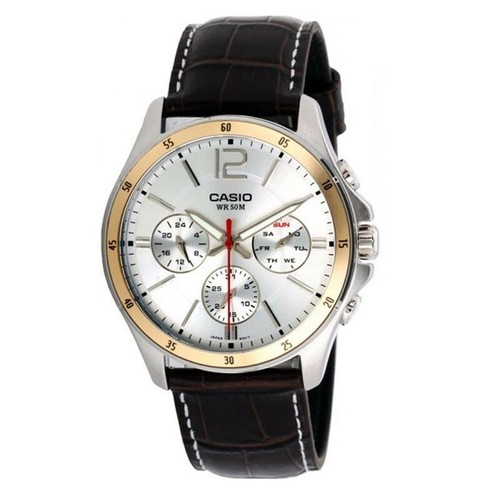 Casio Enticer Chronograph White Dial 