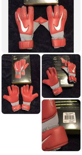 Nike Vapor Grip3 Goalkeeper Gloves Soccer Goalie GS0352-671 ACC Red White Size 7 - Picture 2 of 3