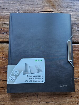 LEITZ Ordnungsmappe Style A4 PP 6 Fächer satin schwarz