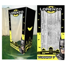 Batman inspiration photo booth, birthday photo box, batman prop, birthday party,