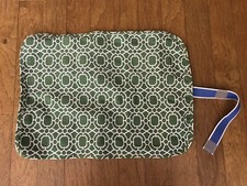 Pottery Barn Kids Baby Changing Pad Portable Roll Up Matt 20" x 15" Green White