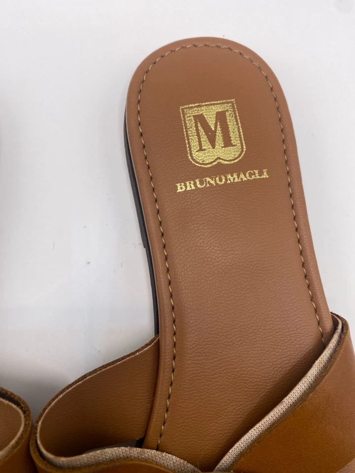 Bruno Magli Women Alessia Brown Leather Sandal Sz 40/9 - Image 4 of 4