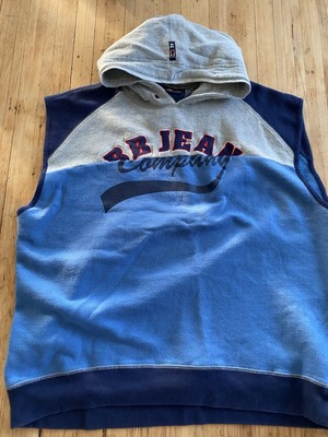 Vintage Bugle Boy, Sleeveless Patchwork Hoodie Size Large  