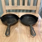 Griswold No # 3 Large Block logo 709 Cast Iron Skillet Pan USA Ot Of 2