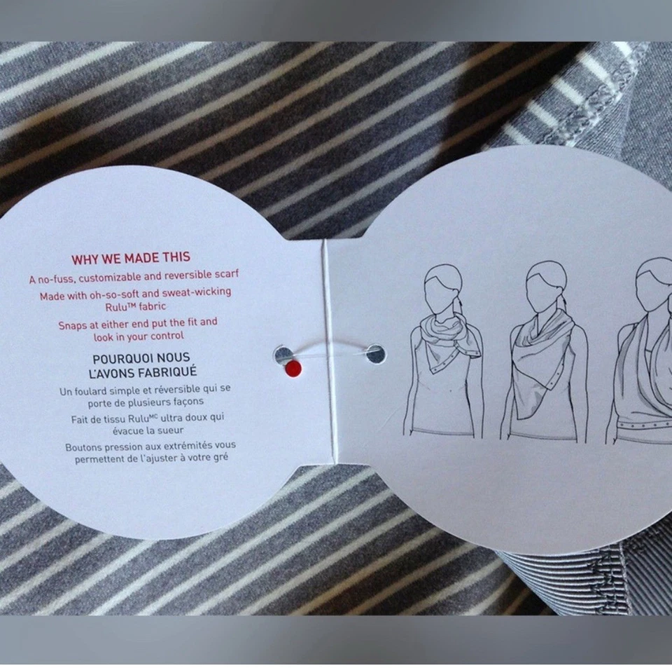 Bufanda Lululemon Vinyasa - Rayas Púrpura - Talla Única Athleisure Pilates Princesa Foto 4 de 4