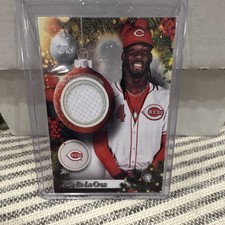 Topps 2025 Holiday Elly De La Cruz PR-ED Cincinnati Reds Relic Baseball Card