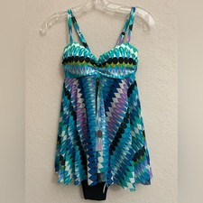 Profile by Gottex Moroccan Escape Flyaway Bandeau Swimdress - Size 6