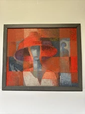 JON CORNIN PAINTING CUBISM ABSTRACT MODERNIST MID CENTURY FAMOUS LISTED 1960'S