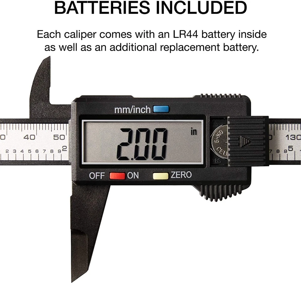 6 Digital Caliper Measuring Tool with Large LCD, Inch/MM, Internal & External - Image 3 of 4