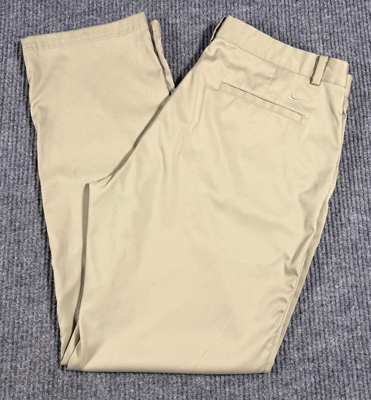 Nike Golf Pants Mens 36x32 Dri-Fit Performance Stretch Chino Khaki Beige