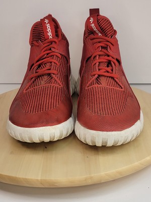 Adidas RARE Tubular X Primeknit Red White Mid Sneakers Men\'s Size 10.5 S74842 Buy Adidas Tubular X  main image 2