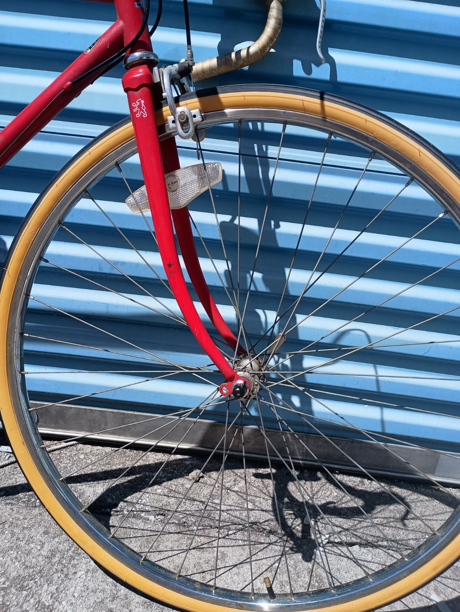 Vintage Peugeot Touring Bike, Red, Steel, 55 cm Frame, 27 in Wheel
