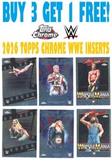2026 Topps Chrome WWE Wrestling INSERTS (BUY 3 GET 1 FREE) You Pick/Choose