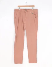 NWT MASON'S Men's Torino Chino Pants Slim Fit in Light Brick Pink Size 56/US 46