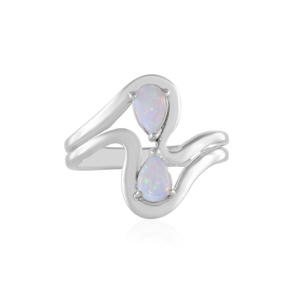 Cavill Opal Ring Damen Silber 925 Sterlingsilber 0,51Ct Tropfen Echtschmuck--image