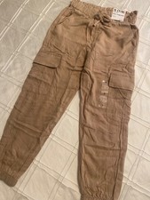 NWT Epic Threads Cargo Jogger Pants Girls TravertineTile Elastic Waist, size S