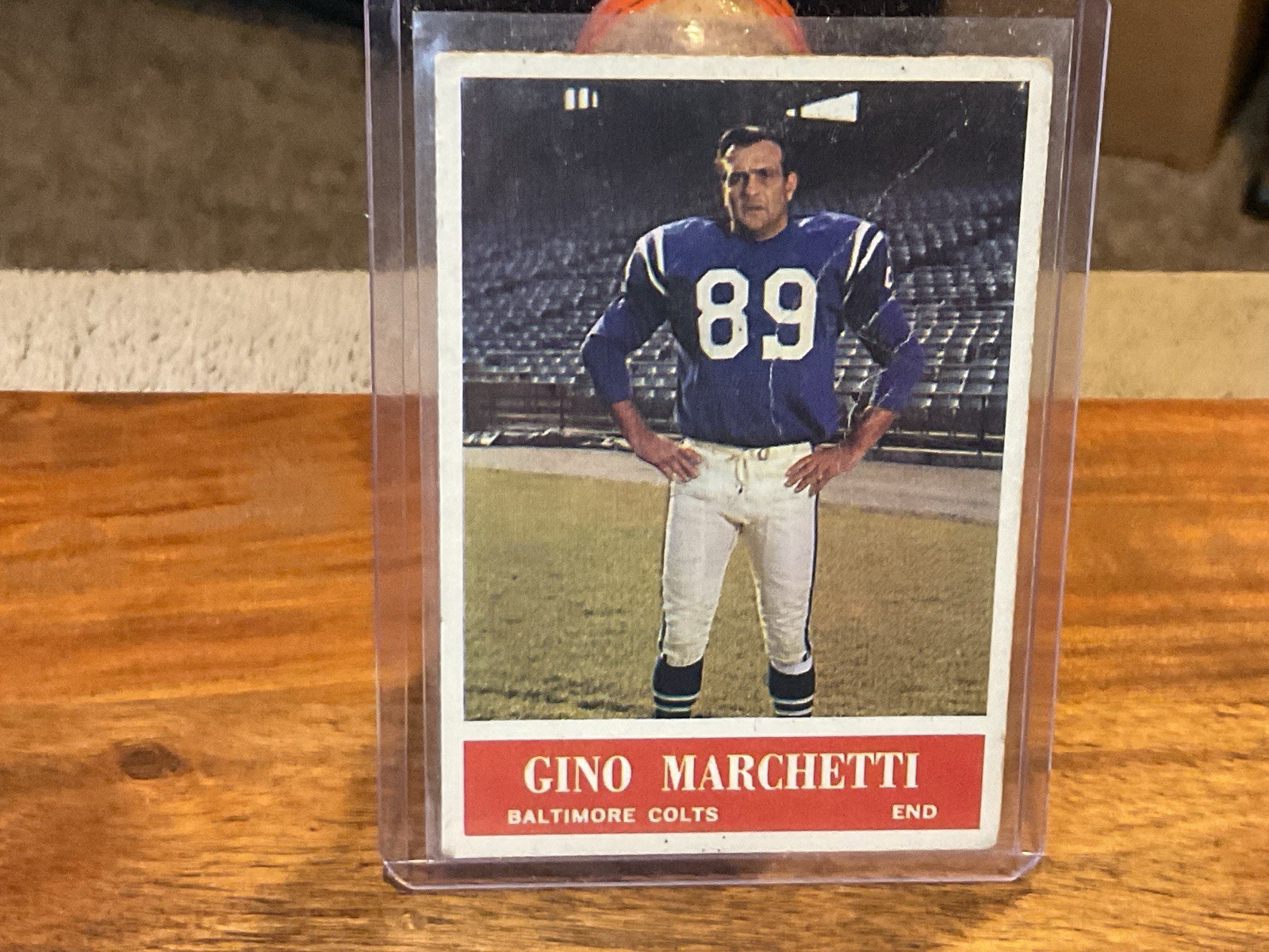 1964 PHILADELPHIA #4 GINO MARCHETTI BALTIMORE COLTS EX creases