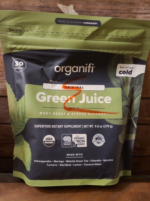 Organic Green Juice Superfood Powder - 9.8oz Pouch Ships Free Close Out Organifi