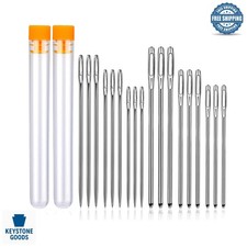 18-Piece Stainless Steel Sewing Needles Set for Leather, Knitting  Hand Sewing