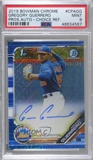 2019 Bowman Chrome HTA Choice Refractor Gregory Guerrero PSA 9 MINT Auto 0a1