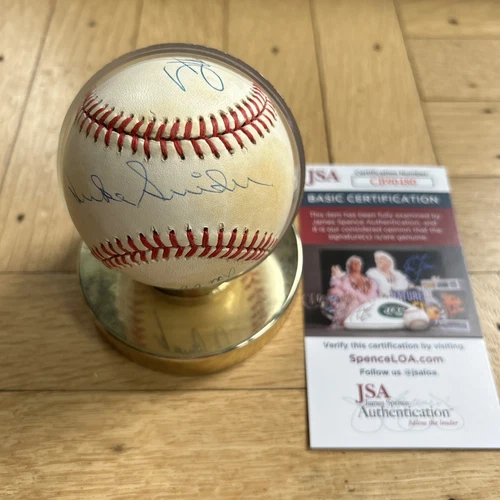 Stan Musial, Lou Brock, Duke Snider Autographed Baseball JSA COA