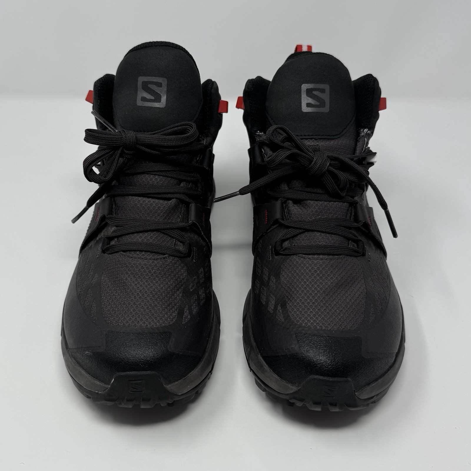 Stivali da trekking Salomon Odyssey Mid Gore Tex da uomo taglia 8 5 nero rosso