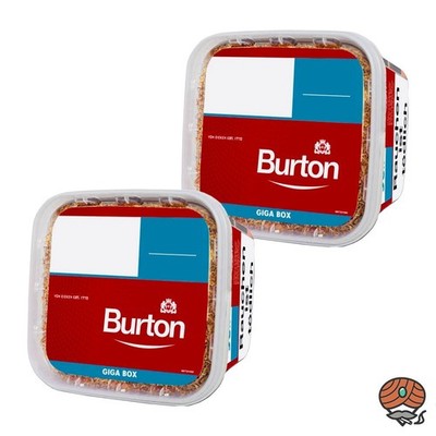 Burton Red/Rot Volumentabak / Stopftabak GIGA Box 2x 400g Eimer