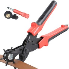 Belt Hole Puncher - Heavy Duty Leather Punch Tool - Adjustable Hole Punch for...