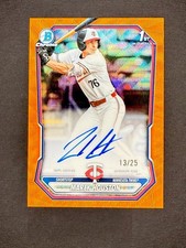 2026 Bowman Chrome Marek Houston Orange Wave Refractor Auto 1st Bowman /25 Twins
