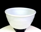 GE General Electric Milk Glass Banded White Vintage 7 1/4" Mixing Bowl 1930s