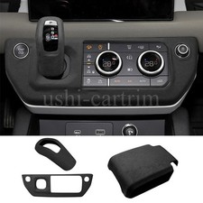 3x Alcantara Interior Cover Trim For Land Rover Defender 110 90 2020-2025 Black 3x Alcantara Interior Cover Trim For Land Rover Defender 110 90 2020-2025 Black