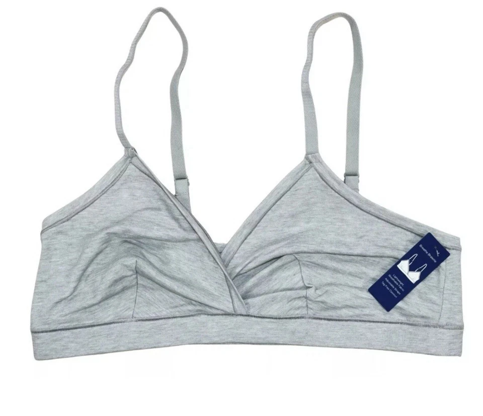 Bralette GAP GapBody Breathe Cobertura Completa Para Mujer L Gris Brezo Pullover Foto 2 de 4