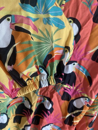 Farm Rio for Anthropologie Women’s Shirt S Print Toucan Wrap Multicolor Boho Top - Picture 9 of 10