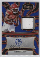 2024 Select Rookie Signature Memorabilia Blue Prizm 67/75 Emani Bailey 0we2