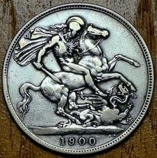 1900 LXIII Victoria Veiled Head Crown Excellent Condition 28.3g Sterling Silver 