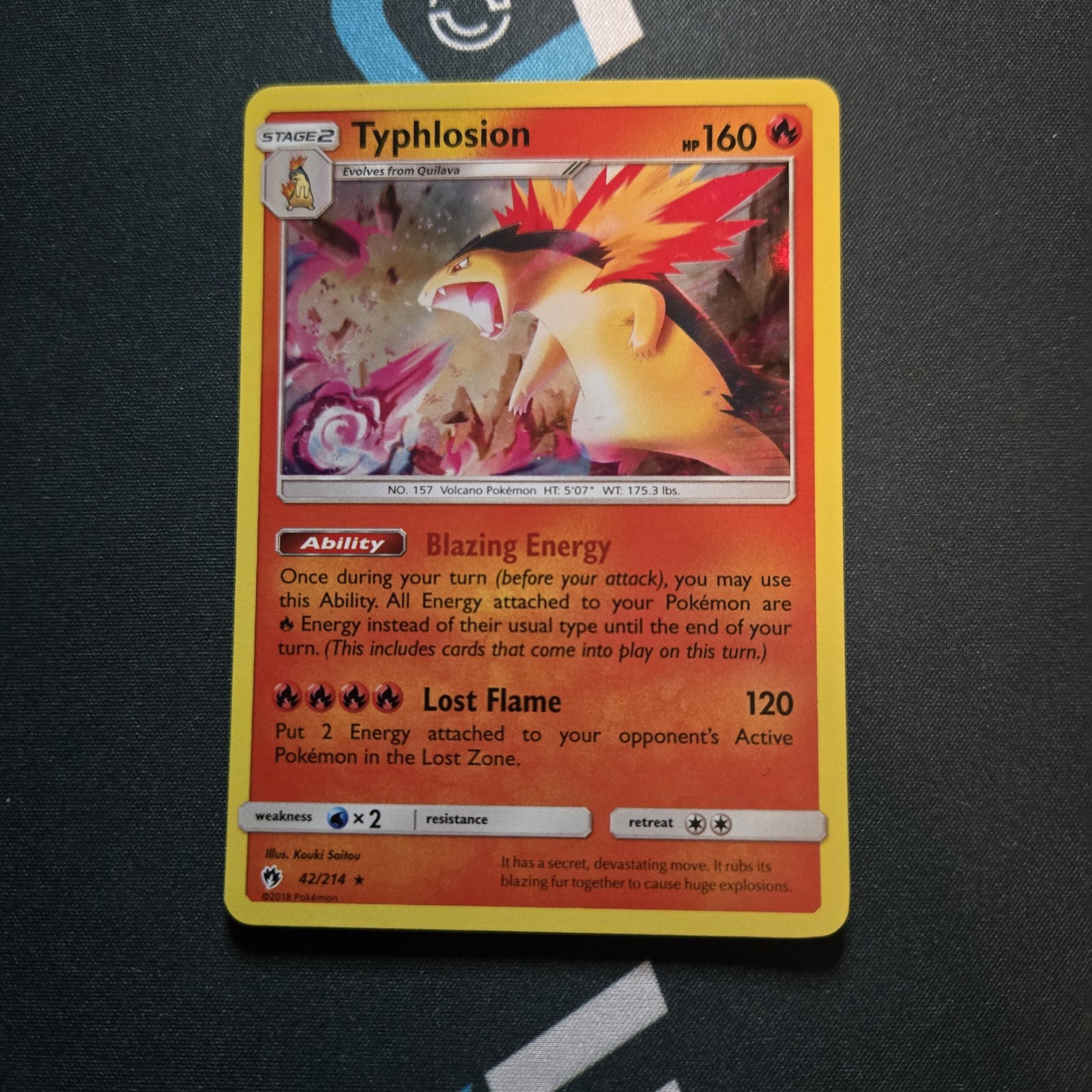 Typhlosion Holo Rare Holo SM - Lost Thunder 42/214 Pokémon TCG LP 