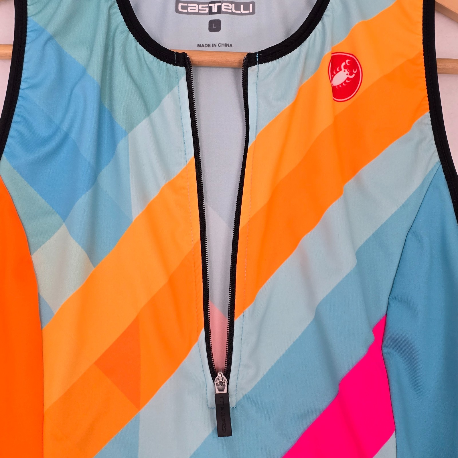 Castelli Womens L Core 2 Singlet 1/4 Zip Tempo3 Light Pockets Stretch Bike Top