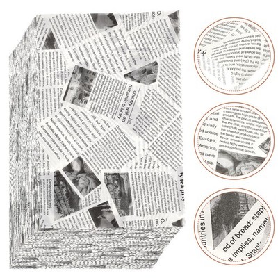 120 Sheets Zeitungspapier Backpapier Frittiertes Lebensmittelpapier
