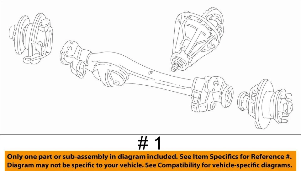 Front Axle Discovery Fits 99-02 LAND ROVER 1636181 - Image 4 of 4