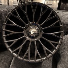 24x910 Forgiato Nb6-m Gloss Black Xl Floater Cap Wheels Tires Pkg 5 Lug Cars