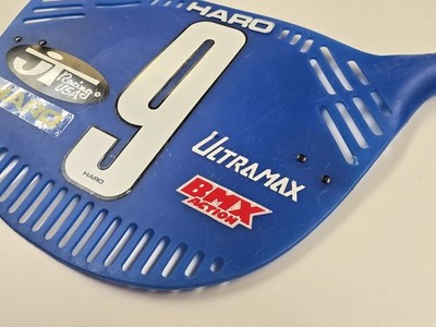 Rare Vintage 1980's Bob Haro Flo Panel Number Plate Blue Old