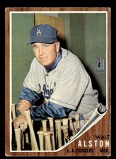 1962 Topps #217 Walter Alston MG VG/EX (A)