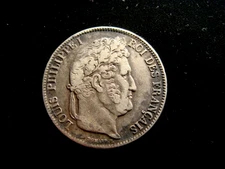 FRANCE. LOUIS-PHILIPPE. 1830-1848. 5 FRANCS 1838 W (Lille).