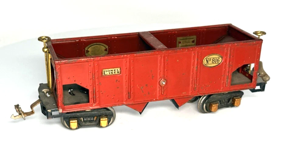 Lionel PreWar Tinplate 816 Red Hopper - Image 3 of 4
