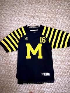 Adidas Michigan Wolverines #16 Jersey Mens S Denard Robinson 132Yr Champions
