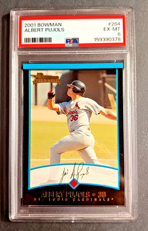 2001 Bowman #264 Albert Pujols ROOKIE PSA 6 Cardinals